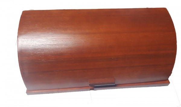 Ψωμιέρα Ξύλινη Με Συρόμενο Καπάκι Σε Κερασί / Cherry Χρώμα 38x26x15.50εκ