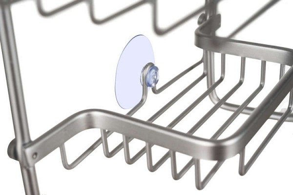 Hanging shower shelf - silver