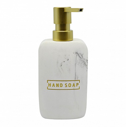 DISPENSER ΠΟΛΥΕΣΤΕΡΙΚΟ ΑΣΠΡΟ ΜΑΡΜΑΡΟ ΜΕ ΧΡΥΣΟ 7,8x6x18,3εκ.ANKOR