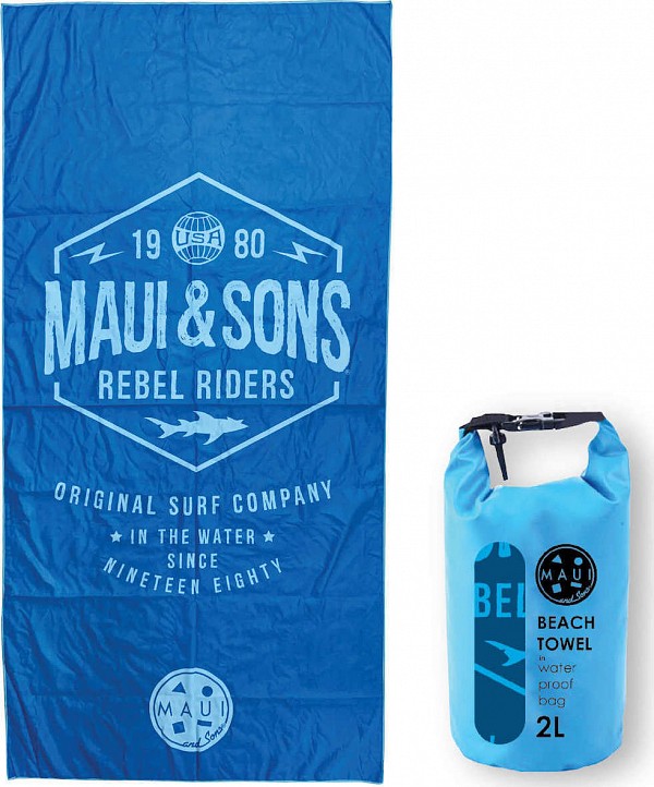Maui & Sons Rebel Riders Πετσέτα Σώματος Microfiber Μπλε 180x90cm 4951