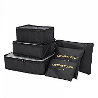 Θήκη Οργάνωσης Σετ 6τμχ Black 42277827