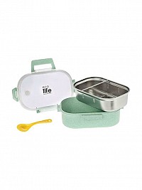 Ecolife Δοχείο Φαγητού Πλαστικό Light Green Κατάλληλο για Φούρνο Μικροκυμάτων 900ml 33-BO-9074