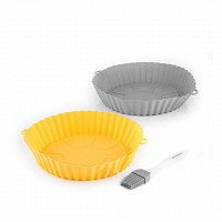 Καλάθια Σιλικόνης με Βούρτσα για Φριτέζες Αέρα Mollicon InnovaGoods x2 V0103786