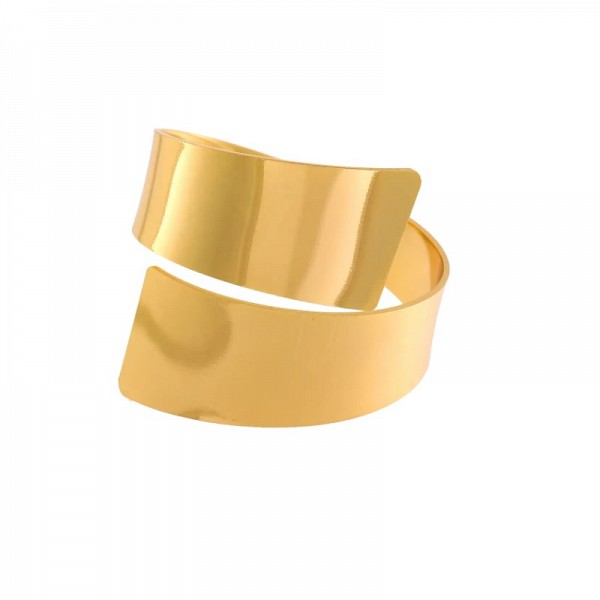 Δαχτυλίδι Πετσέτας Μεταλλικό Χρυσό Round Φ5 χ Η4.5cm Maripel  10105