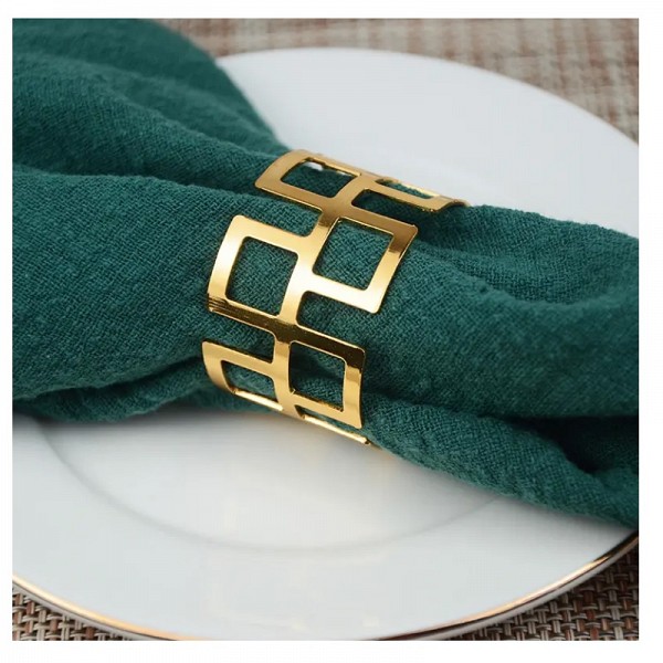 Δαχτυλίδι Πετσέτας Μεταλλικό Χρυσό Μαιάνδρος Φ4,5cm Maripel 10126