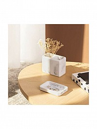 Navaris Σετ Αξεσουάρ Μπάνιου Κεραμικό Λευκό 3τμχ 56458.01