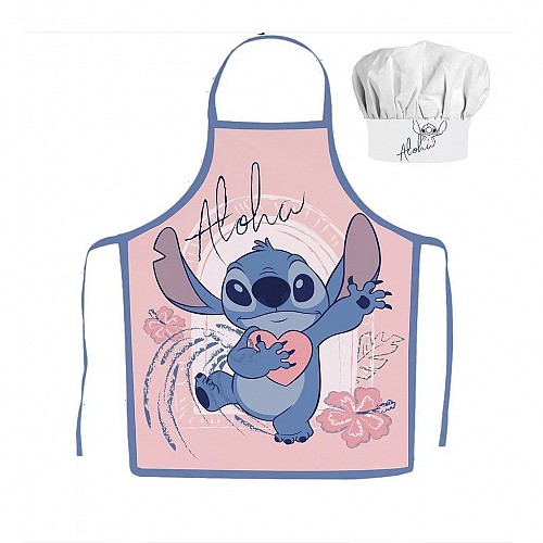 Disney Lilo and Stitch Aloha Σετ Δύο Τεμαχίων Παιδική Ποδιά + Καπέλο Σεφ
