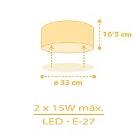 Starlight Yellow πλαφονιέρα (82216A)
