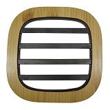 ΣΟΥΠΛΑ ΜΕΤΑΛΛΙΚΟ ΜΑΥΡΟ ΜΕ ΞΥΛΟ ΜΠΑΜΠΟΥ 17x17x1εκ.ANKOR