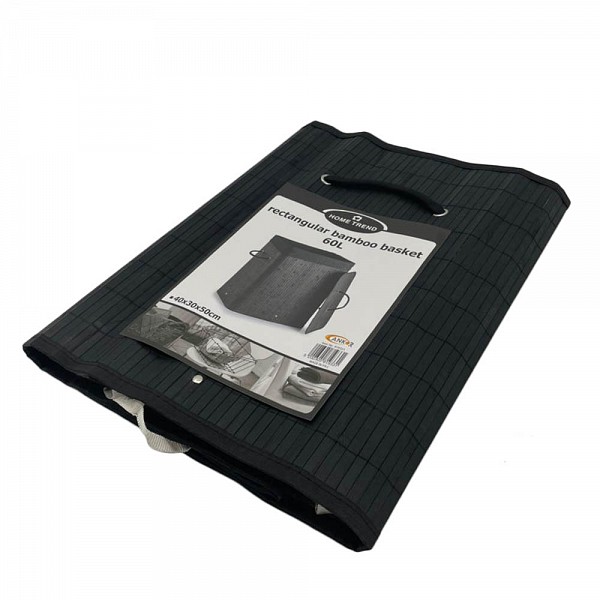 ΚΑΛΑΘΙ ΑΠΛΥΤΩΝ ΜΠΑΜΠΟΥ ΣΕ ΜΑΥΡΟ ΧΡΩΜΑ ΜΕ ΥΦΑΣΜΑ 41x31x50 ANKOR