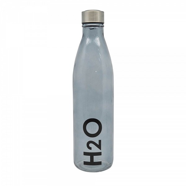 ΜΠΟΥΚΑΛΙ ΝΕΡΟΥ ΓΥΑΛΙΝΟ 1,0lt SMOKE ΜΕ INOX ΒΙΔΩΤΟ ΚΑΠΑΚΙ ANKOR