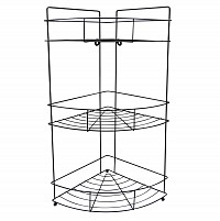 ΡΑΦΙΕΡΑ ΓΩΝΙΑ ΜΕΤΑΛΛΙΚΗ ΤΡΙΠΛΗ ΜΑΥΡΗ 22x22x52,5εκ.ANKOR