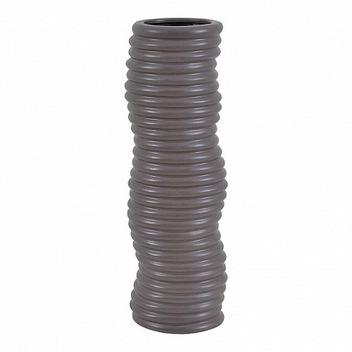 ΒΑΖΟ ΚΕΡΑΜΙΚΟ ΜΕ ΑΝΑΓΛΥΦΗ ΥΦΗ ΣΕ ΓΚΡΙ ΚΑΦΕ ΧΡΩΜΑ 15,4x12,5x45,5εκ. ANKOR