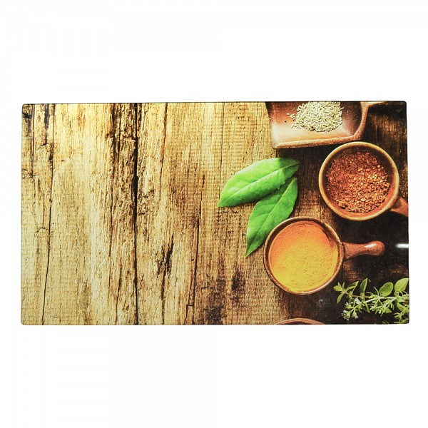 ΕΠΙΦΑΝΕΙΑ ΚΟΠΗΣ ΓΥΑΛΙΝΗ ΜΕ ΣΧΕΔΙΟ ΜΠΑΧΑΡΙΚΑ 52x30x0,4εκ. ANKOR