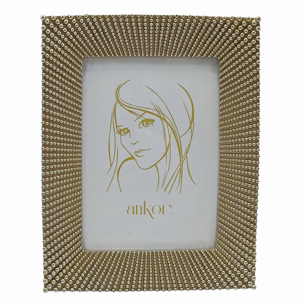 ΚΟΡΝΙΖΑ ΠΟΛΥΕΣΤΕΡΙΚΗ 10x15εκ. ΧΡΥΣΗ ΜΕ ΠΕΡΛΕΣ ANKOR
