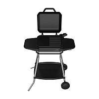 Μπάρμπεκιου PRBQ-40499 Primo Με σταντ 3050W Με πλαϊνά ράφια + καπάκι 41.8X37.3εκ. Μαύρο/Inox