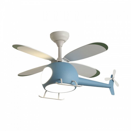 Ανεμιστήρας Οροφής Helicopter PRCF-80678 Primo Kids Series DC 98εκ. Με Τηλεχειριστήριο LED 4Φτερά Μπλέ  PRCF-80678