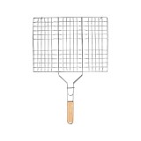 ESTIA ΣΧΑΡΑ ΨΗΣΙΜΑΤΟΣ BARBEQUE ΜΕΤΑΛΛΙΚΗ 49x30cm ΜΕ ΞΥΛΙΝΗ ΛΑΒΗ