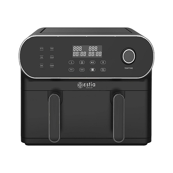 ESTIA Φριτέζα Αέρος Duo Fry 1700W 11L με Διπλό Μοτέρ & Ταυτόχρονο Μαγείρεμα 2 Γευμάτων