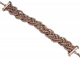 Victoria Pink beaded rose gold bracelet
