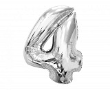 Number Silver Silver Number 4 Foil Balloon 92 cm