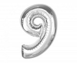 Number Silver Silver number 9 foil balloon 92 cm
