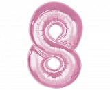 Number Light Pink Light Pink Number 8 Foil Balloon 92 cm
