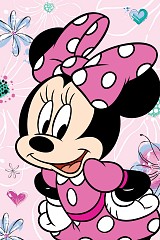 Disney Minnie  Flowers microfleece blanket 100x150cm