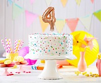 Number Rose Gold 4 number foil balloon for cake 13 cm