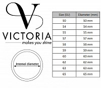 Victoria Silver-colored bracelet with red pattern