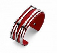 Victoria Silver-colored bracelet with red pattern