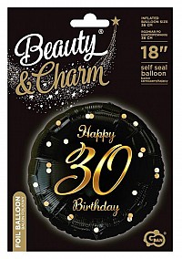 Happy Birthday B&C Gold Happy Birthday 30 foil balloon 36 cm