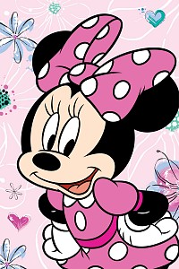 Disney Minnie  Flowers microfleece blanket 100x150cm