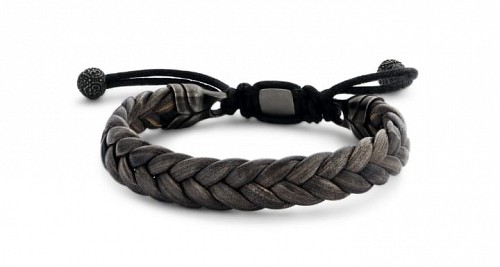 Victoria men's brown leather bracelet