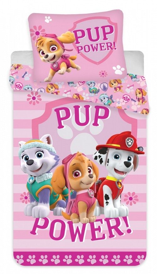 Paw Patrol Pup Power bed linen 140×200cm, 70×90 cm