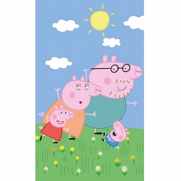 Peppa Pig Family hand towel, face towel, towel 30x50 cm