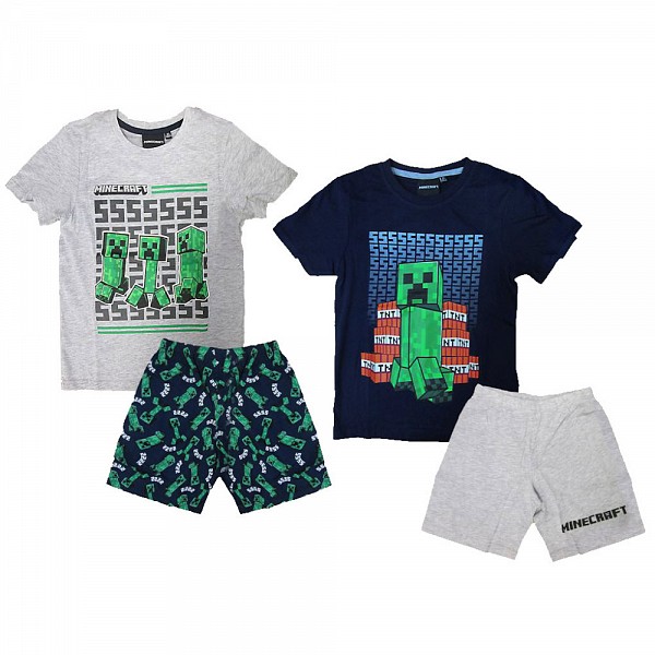 Minecraft childrens short pajamas 6-12 years