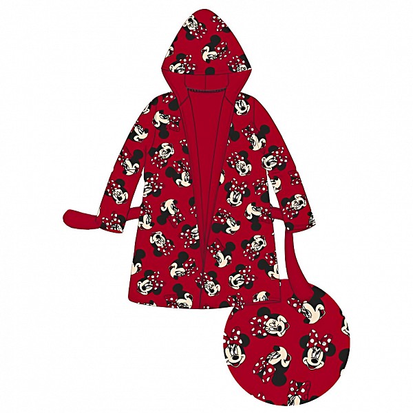 Disney Minnie Red Bow childrens robe 3-8 years