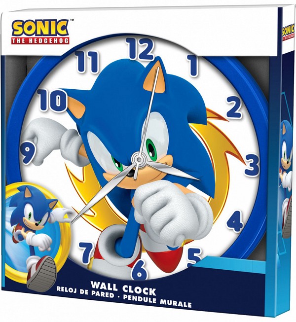 Sonic the hedgehog wall clock 25 cm