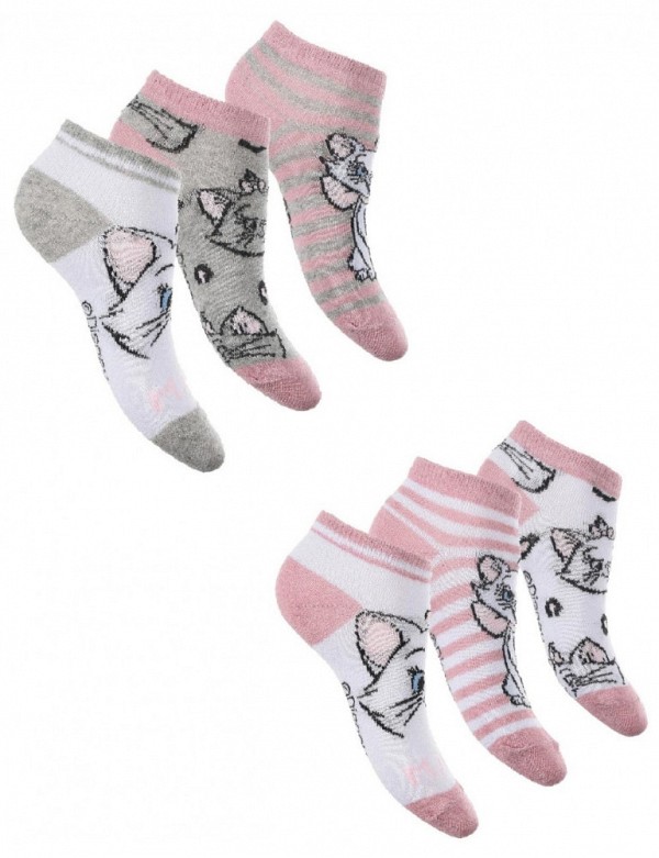 Disney Marie cat childrens no-show socks 23-34