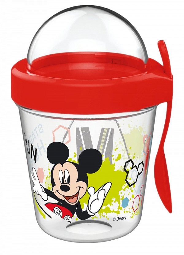 Disney Mickey  snack cup with lid and spoon 350 ml