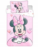 Disney Minnie  Powder pink children's bedding set 100×135 cm, 40×60 cm
