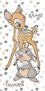 Disney Bambi Dotty bath towel, beach towel 70x140cm