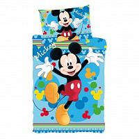 Disney Mickey Joyful childrens bedding set 100×135 cm, 40×60 cm