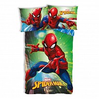 Spiderman City Lights childrens bedding cover 100×135 cm, 40×60 cm