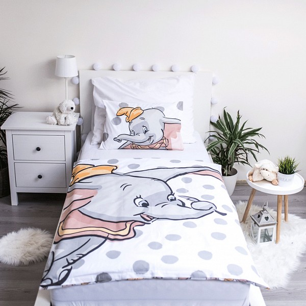 Disney Dumbo Dots childrens bedding set 100×135cm, 40×60 cm