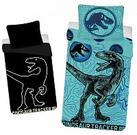 Jurassic World Dinosaur Tracker Glow-in-the-Dark Bedding Set 140×200cm, 70x90 cm