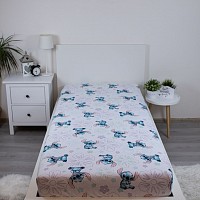 Disney Lilo and Stitch Ohana White Fitted sheet 90x200 cm