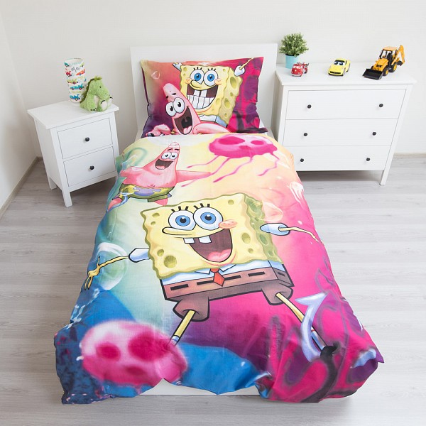 SpongeBob BikiniBottom bedding set 140×200cm, 70×90 cm