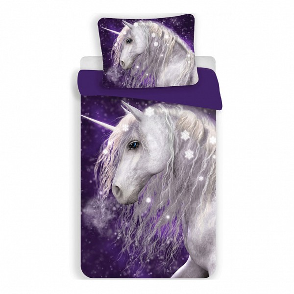 Unicorn Purple childrens bedsheet 100×135 cm, 40×60 cm